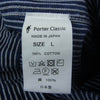 PORTER CLASSIC ポータークラシック STEINBECK HICKORY STRIPE JACKET スタインベックヒッコリーストライプジャケット インディゴブルー系 L【中古】