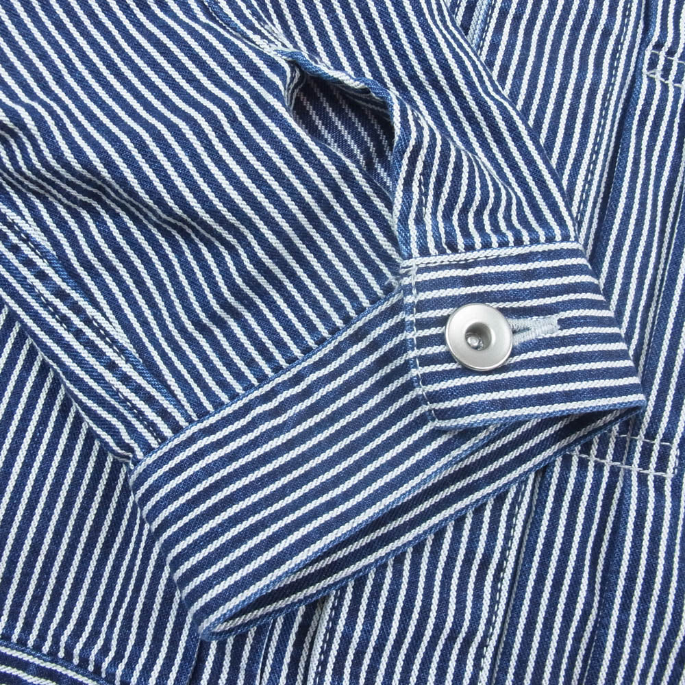 PORTER CLASSIC ポータークラシック STEINBECK HICKORY STRIPE JACKET スタインベックヒッコリーストライプジャケット インディゴブルー系 L【中古】