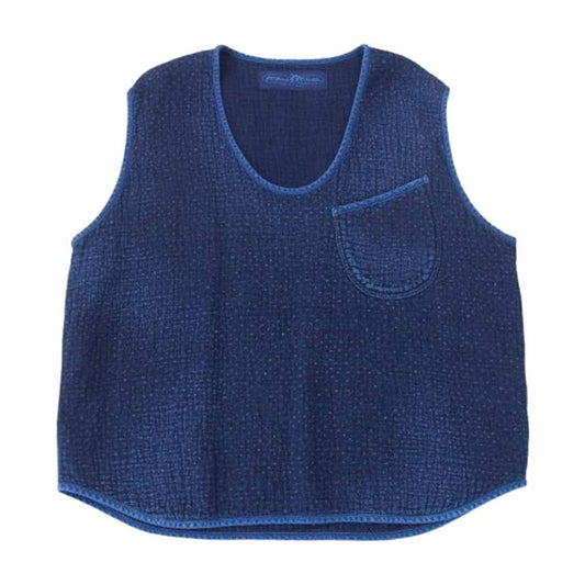 PORTER CLASSIC ポータークラシック SASHIKO PULLOVER VEST 刺し子 サシコ プルオーバー ベスト インディゴブルー系 2【中古】