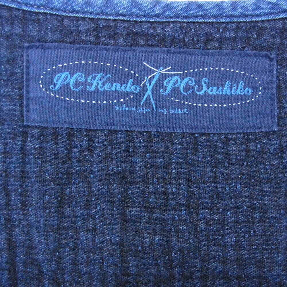 PORTER CLASSIC ポータークラシック SASHIKO PULLOVER VEST 刺し子 サシコ プルオーバー ベスト インディゴブルー系 2【中古】