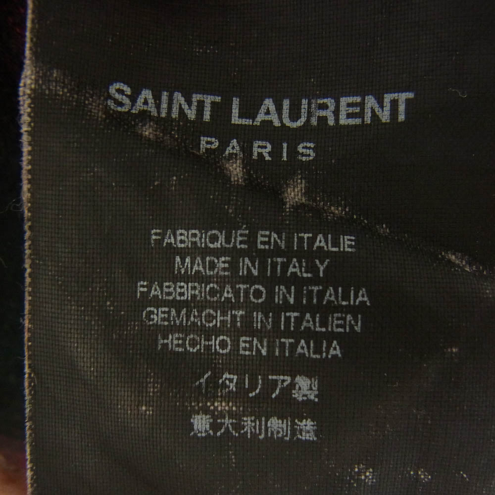 SAINT LAURENT サンローラン 13AW 326627 Y7298 エディ期 コットン リヨセル オンブレ チェック シャツ レッド系 38【中古】