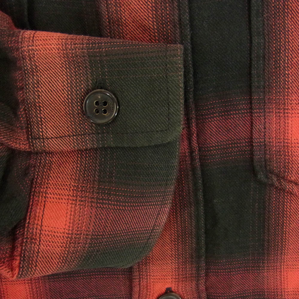 SAINT LAURENT サンローラン 13AW 326627 Y7298 エディ期 コットン リヨセル オンブレ チェック シャツ レッド系 38【中古】