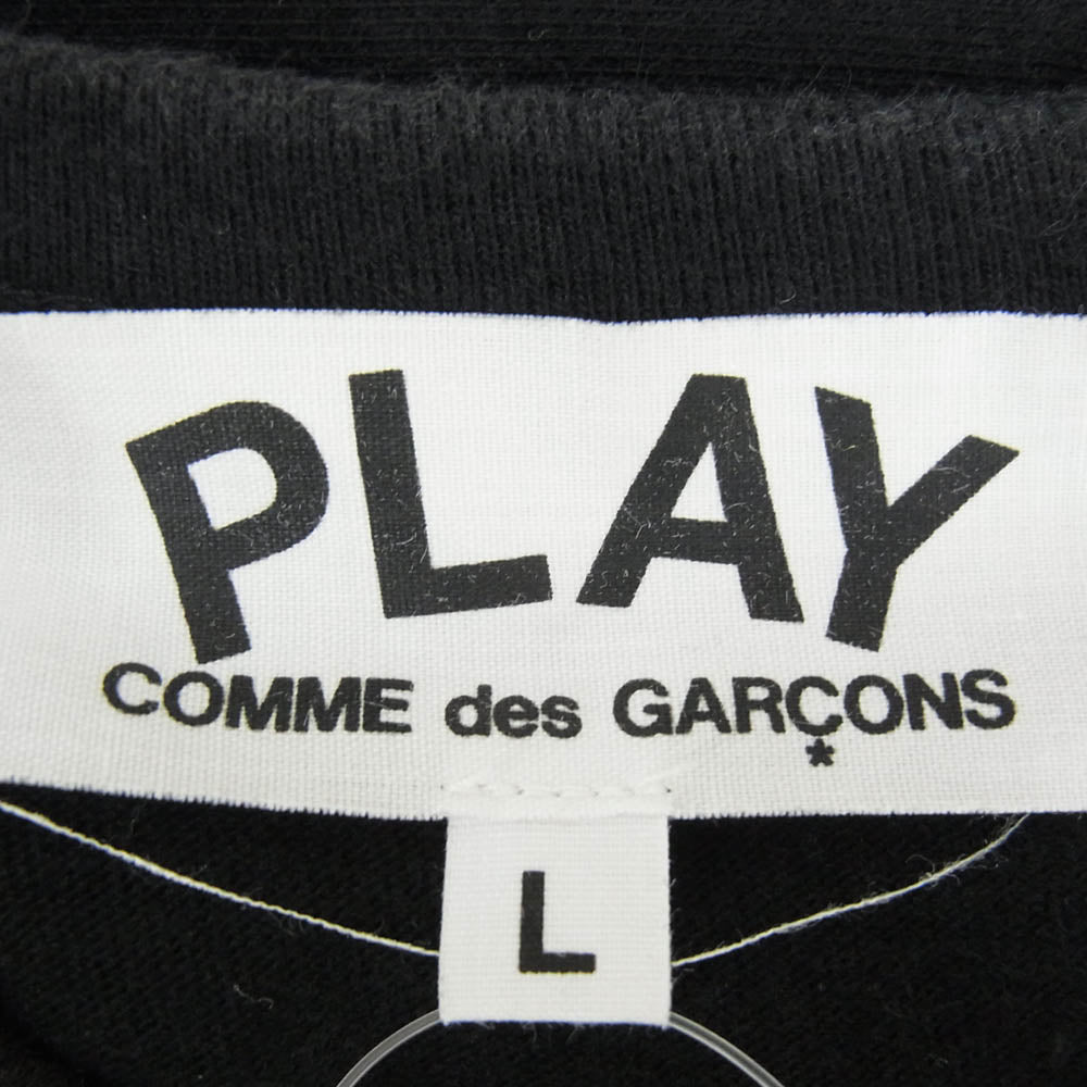 PLAY COMME des GARCONS プレイコムデギャルソン AZ-T064 ハートワッペン 半袖 Tシャツ ブラック系 L【中古】
