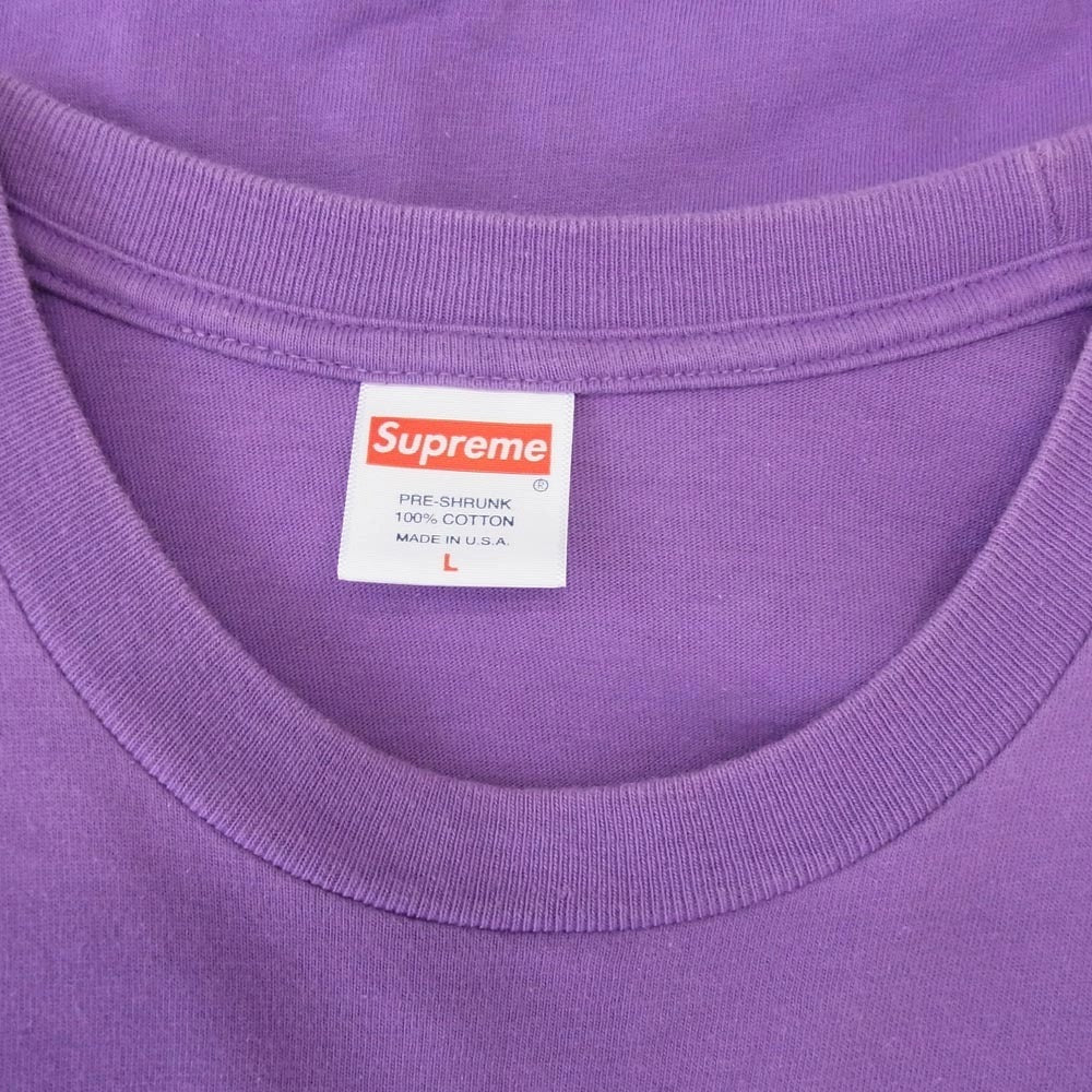 Supreme シュプリーム 21AW Shrek Tee シュレックロゴ 半袖 Tシャツ パープル系 L【中古】
