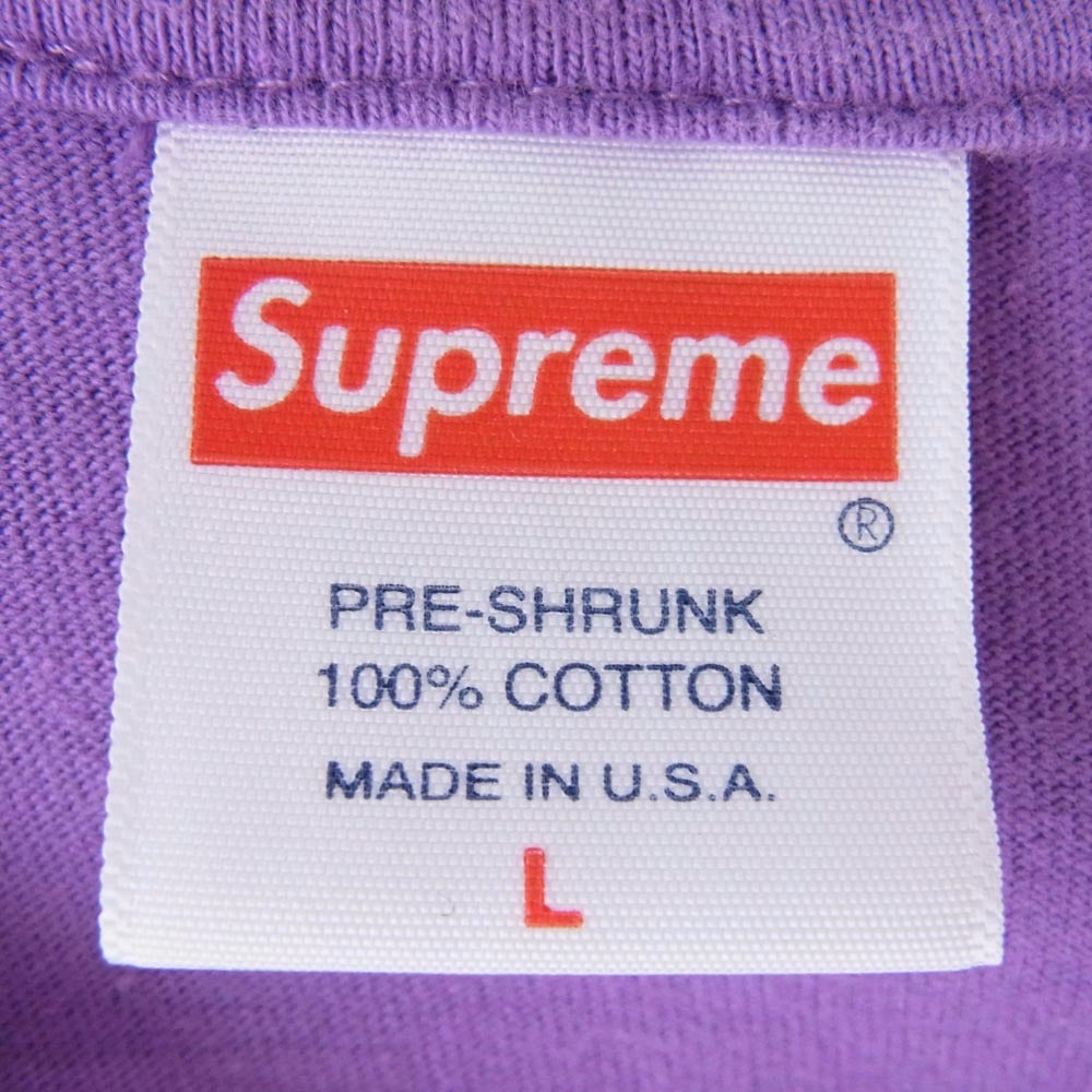 Supreme シュプリーム 21AW Shrek Tee シュレックロゴ 半袖 Tシャツ パープル系 L【中古】