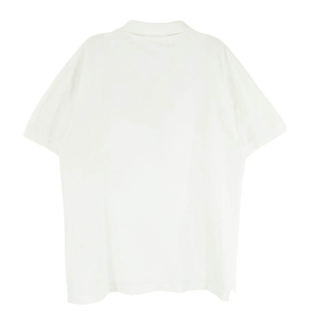 PLAY COMME des GARCONS プレイコムデギャルソン AZ-T006 ハートワッペン 鹿の子 半袖 ポロシャツ ホワイト系 L【中古】