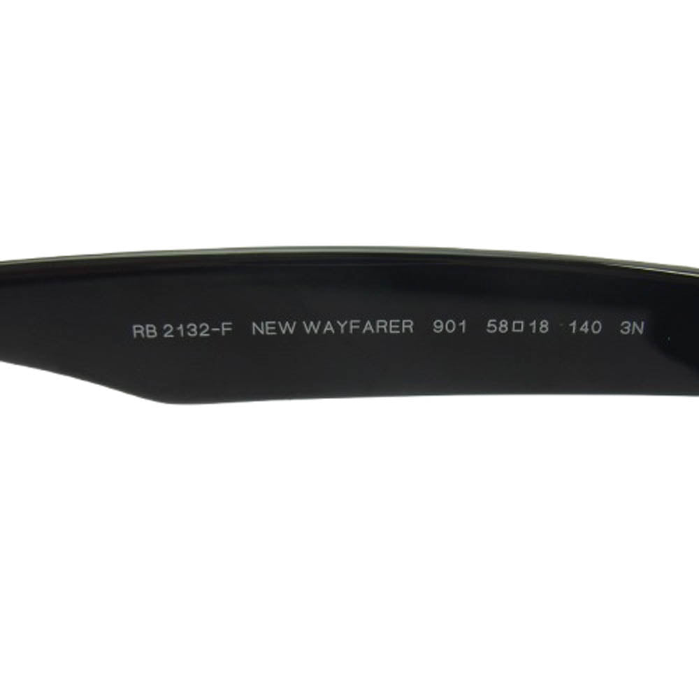 Ray-Ban レイバン RB2132-F NEW WAYFARER ウェイファーラー サングラス アイウェア 純正ケース付 ブラック系 55□18 140 3N【中古】