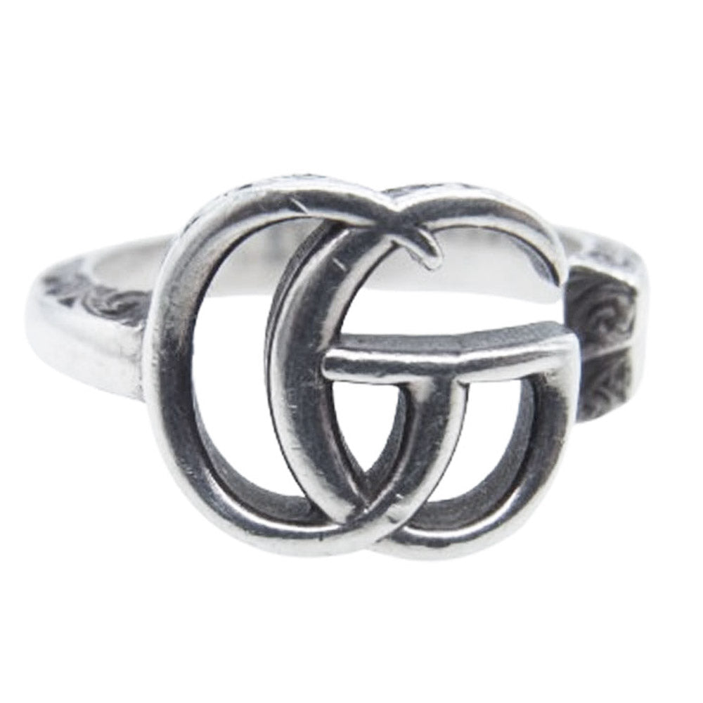 GUCCI グッチ ダブルG キーモチーフ AG925 シルバー リング 指輪 シルバー系 15.5号【中古】