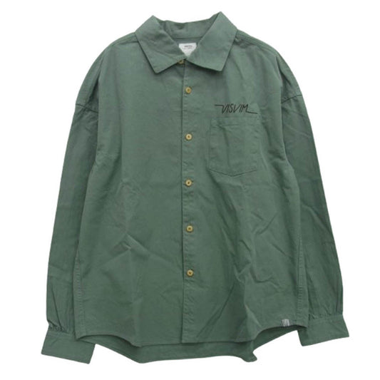 VISVIM ビズビム 25AW 0125205011010 PALMER L/S 長袖 シャツ ライトグリーン系 1【中古】