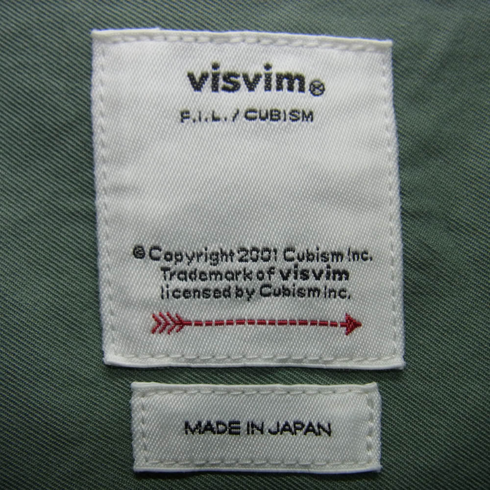 VISVIM ビズビム 25AW 0125205011010 PALMER L/S 長袖 シャツ ライトグリーン系 1【中古】