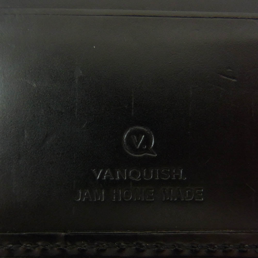 JAM HOME MADE ジャムホームメイド VANQUISH ヴァンキッシュ スタッズ レザー ロングウォレット 長財布 ブラック系【中古】