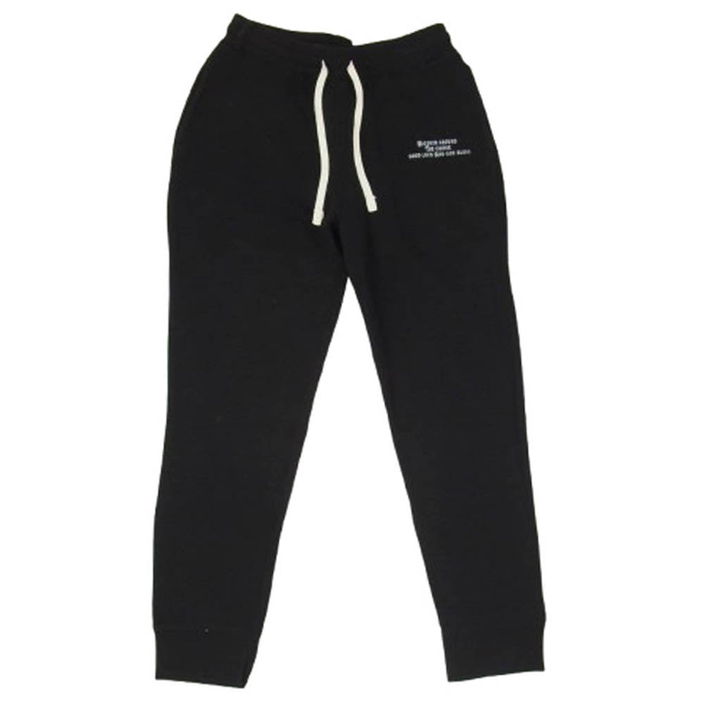 CRIMIE クライミー オールドイングリッシュ ロゴプリント スウェットパンツ ブラック系 S【中古】