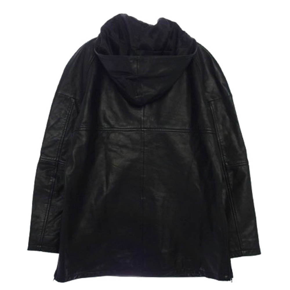 ビビケムニッツ アノラック レザー プルオーバー ジャケット ブラック系 S【中古】