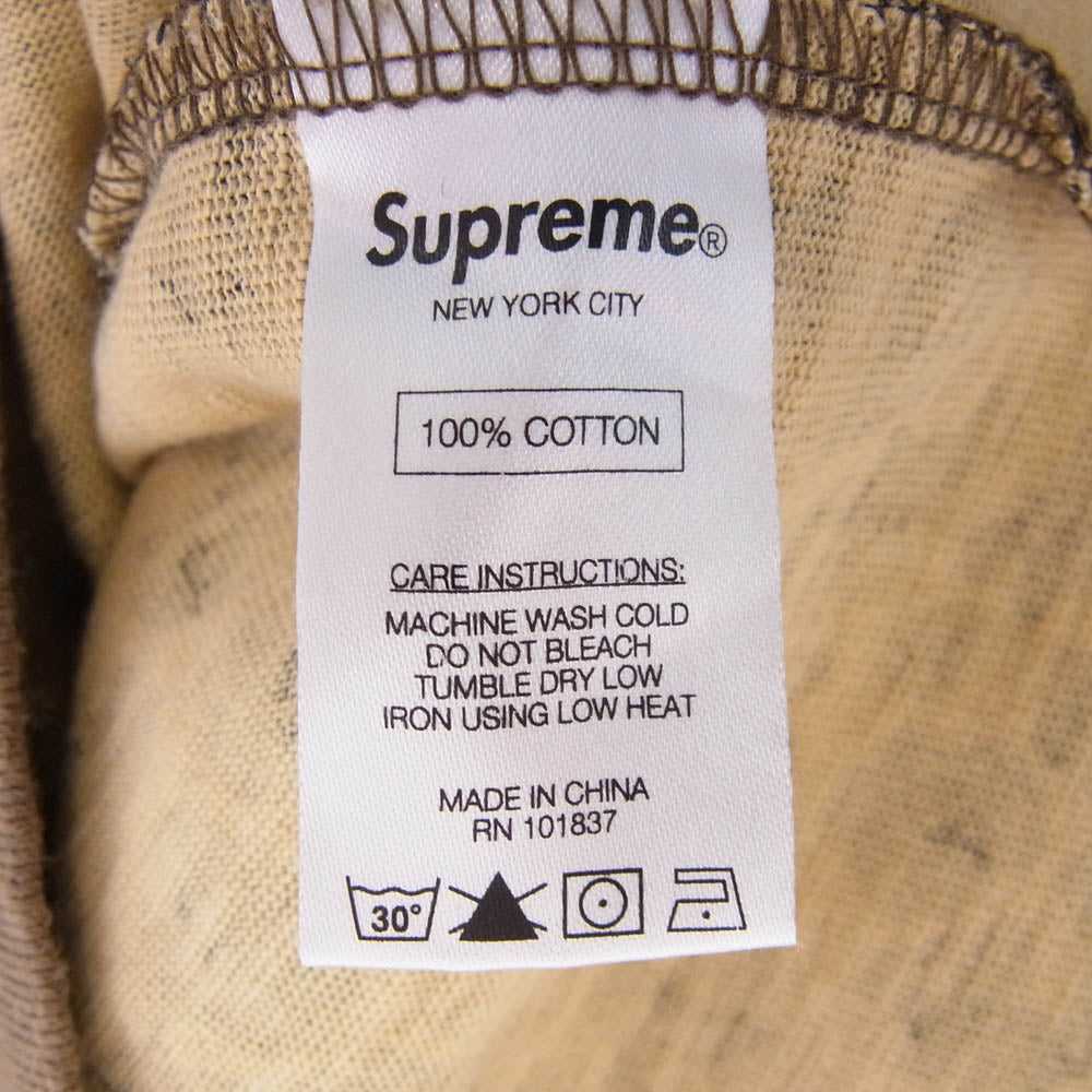 Supreme シュプリーム 白タグ オールド レオパード プルオーバー パーカー フーディー ブラウン系 ゴールド系 M【中古】