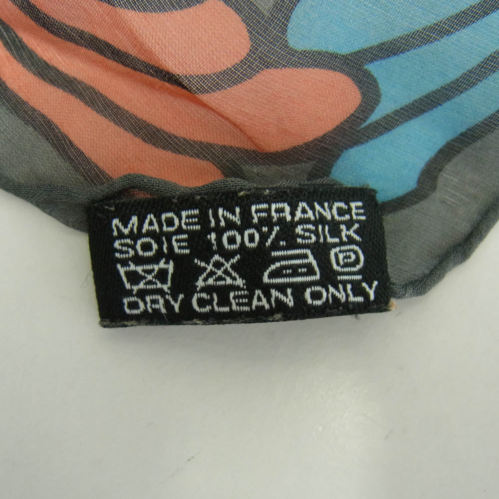 CHROME HEARTS クロムハーツ（原本無） MULTI FLRL CRS SCARF マルチフローラルクロス シルク スカーフ グレー系【中古】