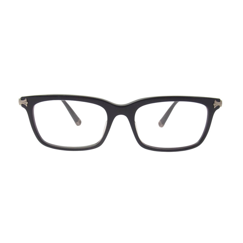 CHROME HEARTS クロムハーツ（原本無） FUN HATCH-A ファンハッチ クロステンプル スクエアフレーム サングラス 眼鏡 メガネ アイウェア ブラック系 54□16-148【中古】