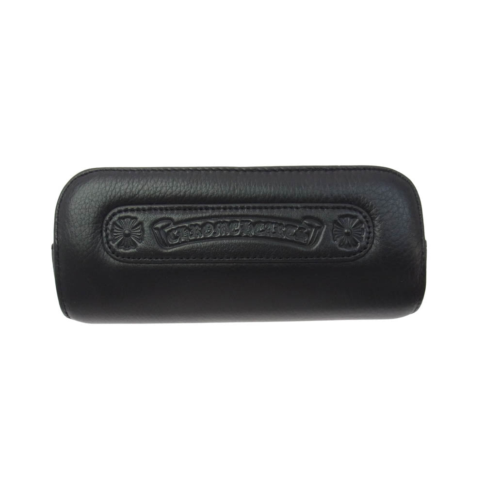 CHROME HEARTS クロムハーツ（原本無） FUN HATCH-A ファンハッチ クロステンプル スクエアフレーム サングラス 眼鏡 メガネ アイウェア ブラック系 54□16-148【中古】