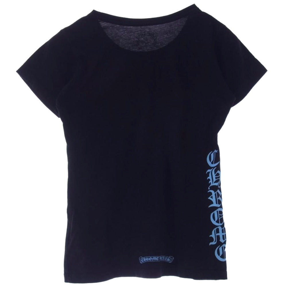 CHROME HEARTS クロムハーツ（原本無） サイドロゴプリント クルーネック Tシャツ 半袖カットソー ブラック系 S【中古】
