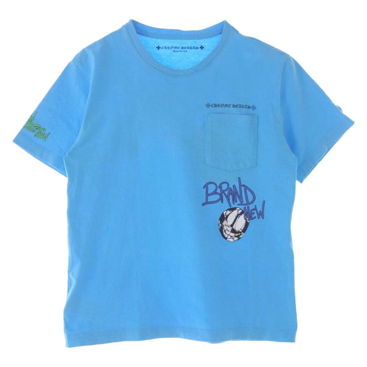 CHROME HEARTS クロムハーツ（原本無） 24SS ×MATTY BOY PPO BRAIN NEW T-SHRT マッティボーイ ブレインニュー 半袖 Tシャツ M ブルー系 ライトブルー系 M【中古】