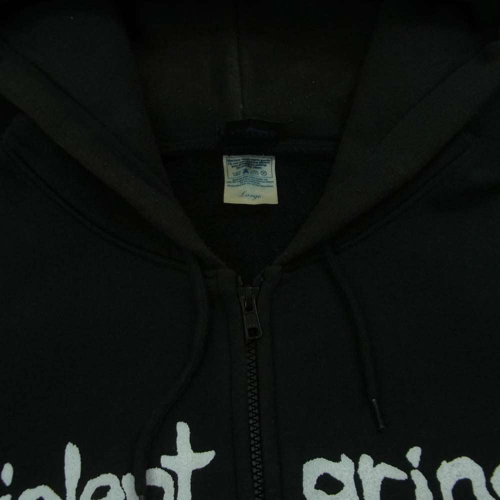 バイオレント グラインド フーディー スウェット ジップ パーカー ブラック系 L【中古】