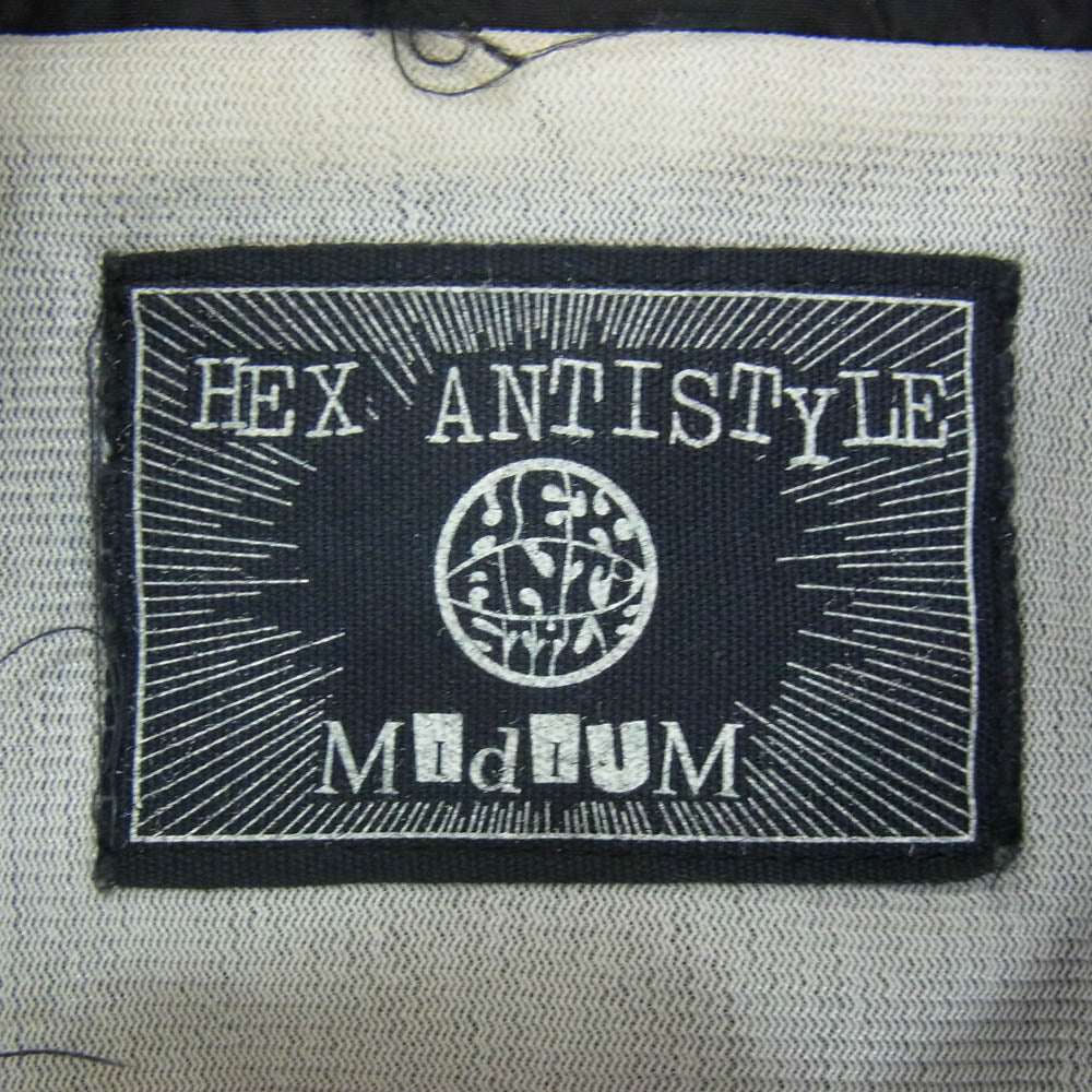 HEX ANTISTYLE ヘックスアンチスタイル プリント 袖 切替 コーチ ジャケット ブラック系 M【中古】