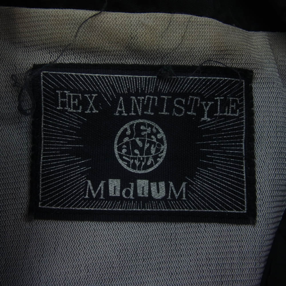 HEX ANTISTYLE ヘックスアンチスタイル プリント 袖 切替 コーチ ジャケット ブラック系 M【中古】