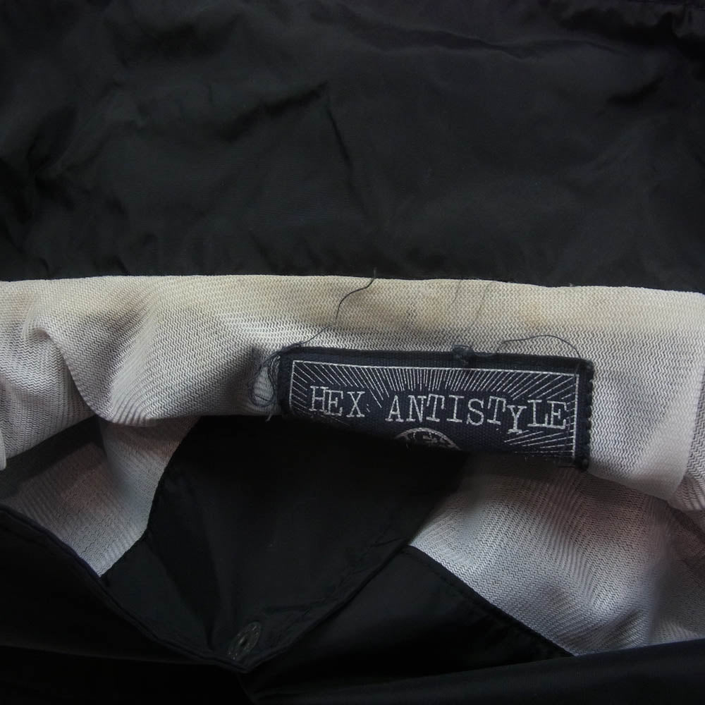 HEX ANTISTYLE ヘックスアンチスタイル プリント 袖 切替 コーチ ジャケット ブラック系 M【中古】