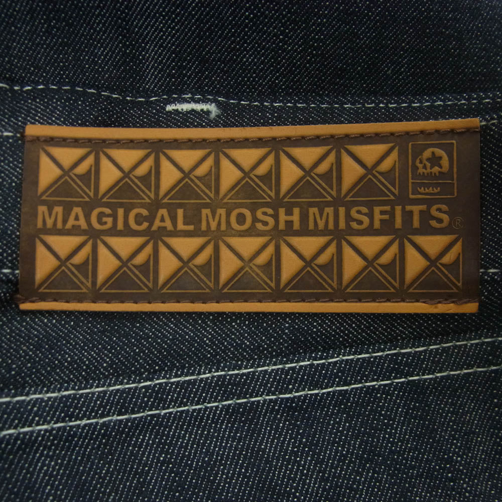 マジカル モッシュミスフィッツ M×M×M ストレッチ DENIM どろどろM×M×M ロゴ 刺繍 デニム パンツ ブラック系 34【美品】【中古】
