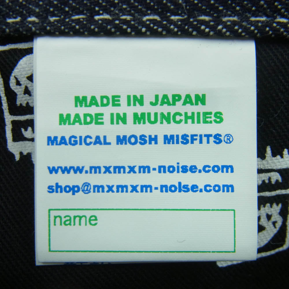 マジカル モッシュミスフィッツ M×M×M ストレッチ DENIM どろどろM×M×M ロゴ 刺繍 デニム パンツ ブラック系 34【美品】【中古】