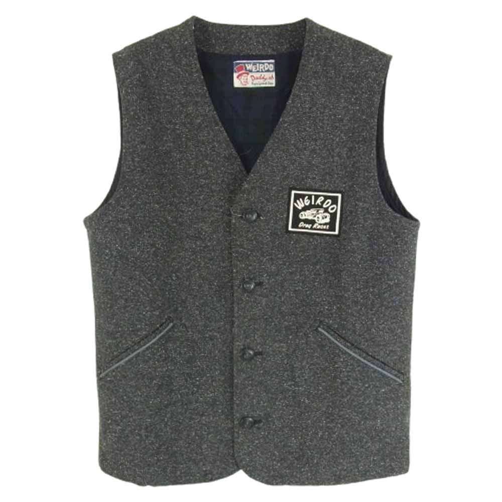WEIRDO ウィアード コットン ワッペン ベスト ダークグレー系 XL【中古】