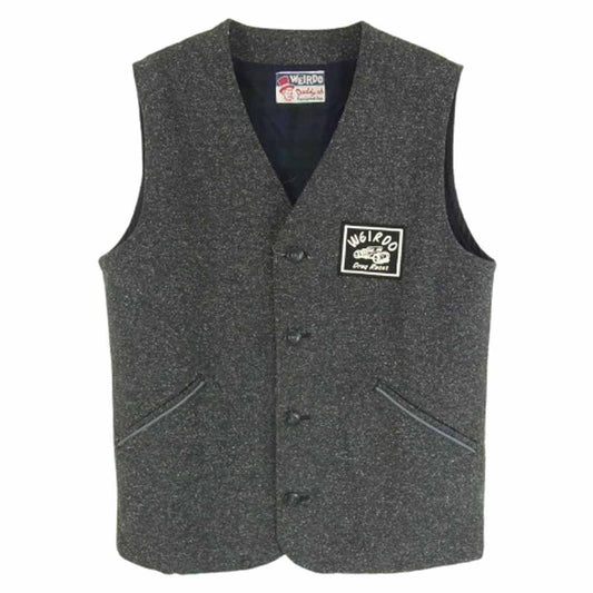 WEIRDO ウィアード コットン ワッペン ベスト ダークグレー系 XL【中古】