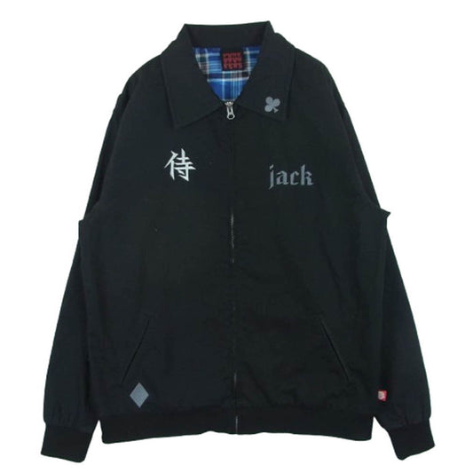 PUNK DRUNKERS パンクドランカーズ 侍 JACK 刺繍 コットン ジャケット ブラック系【中古】