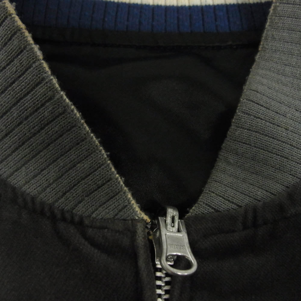 HEX ANTISTYLE ヘックスアンチスタイル Reversible Logo Embroidery Stadium Jumper リバーシブル スタジャン スカジャン ブルゾン ジャケット カーキ系 M【中古】