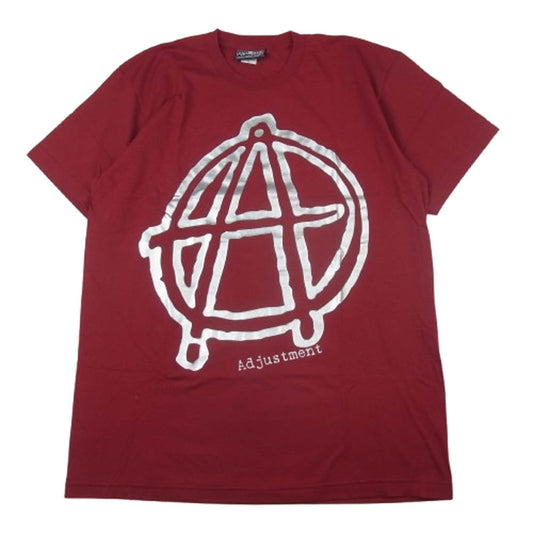 アナーキック アジャストメント USA製 フロント プリント ロゴ Tシャツ 半袖 カットソー レッド レッド系 L【中古】
