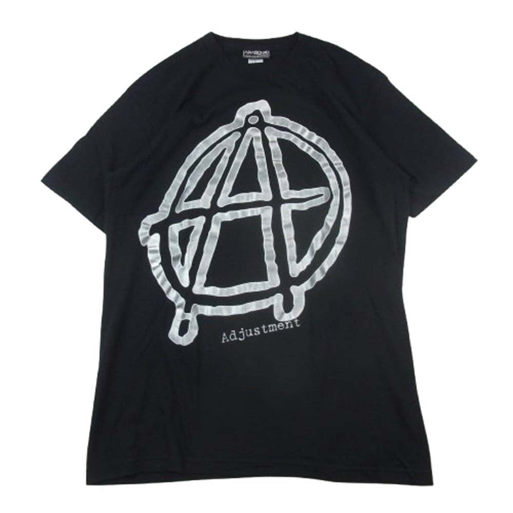 アナーキック アジャストメント USA製 フロント プリント ロゴ Tシャツ 半袖 カットソー ブラック ブラック系 L【中古】
