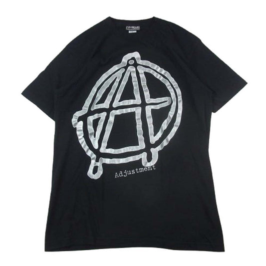 アナーキック アジャストメント USA製 フロント プリント ロゴ Tシャツ 半袖 カットソー ブラック ブラック系 L【中古】