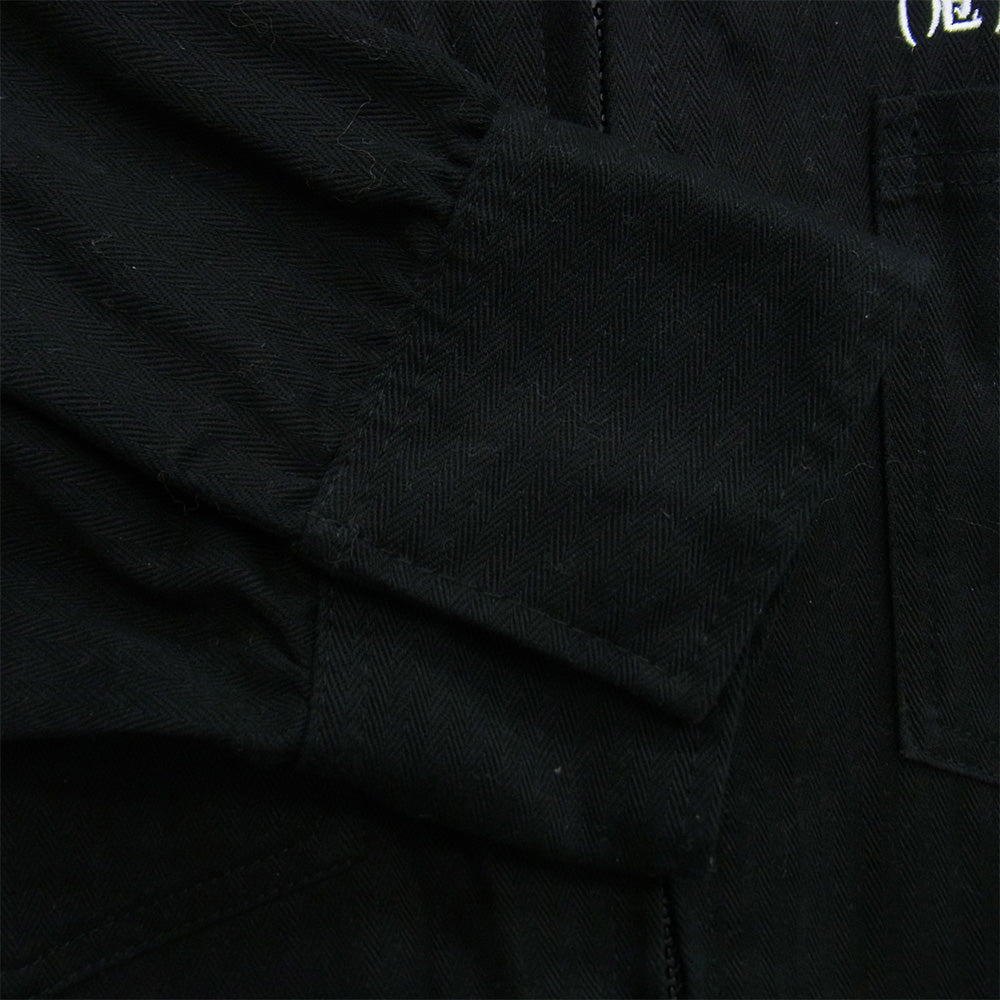 PUNK DRUNKERS パンクドランカーズ ワッペン バックプリント ロゴ 刺繍 オールインワン ツナギ ブラック系 L【中古】