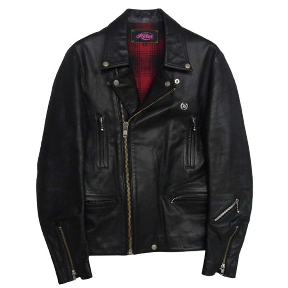 ROTAR ローター 710751005 ダブル ライダース 牛革 ジャケット ブラック系 L【中古】
