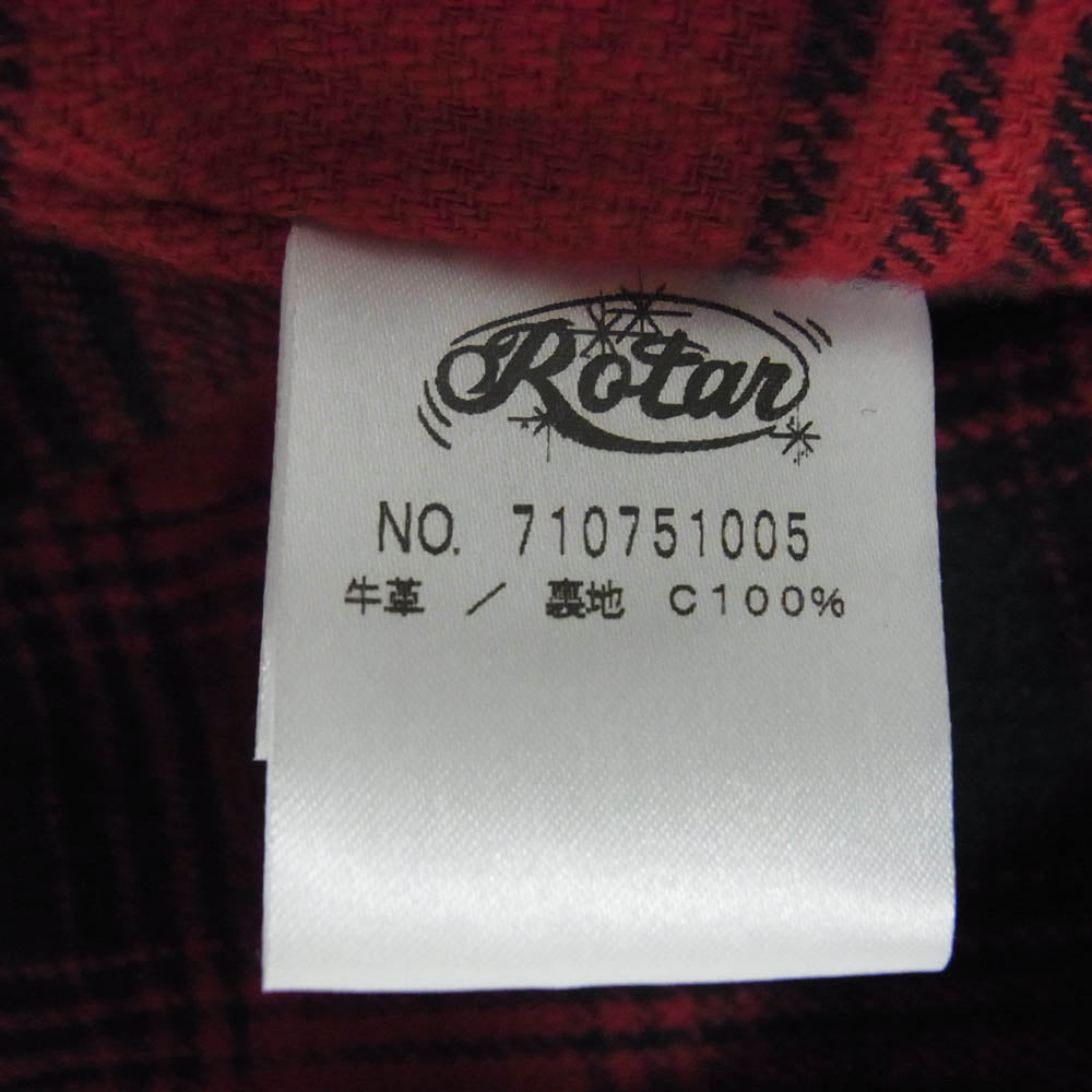 ROTAR ローター 710751005 ダブル ライダース 牛革 ジャケット ブラック系 L【中古】