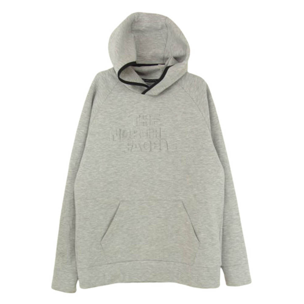 THE NORTH FACE ノースフェイス NT11880 エンボスロゴ プルオーバ― パーカー フーディー グレー系 M【中古】