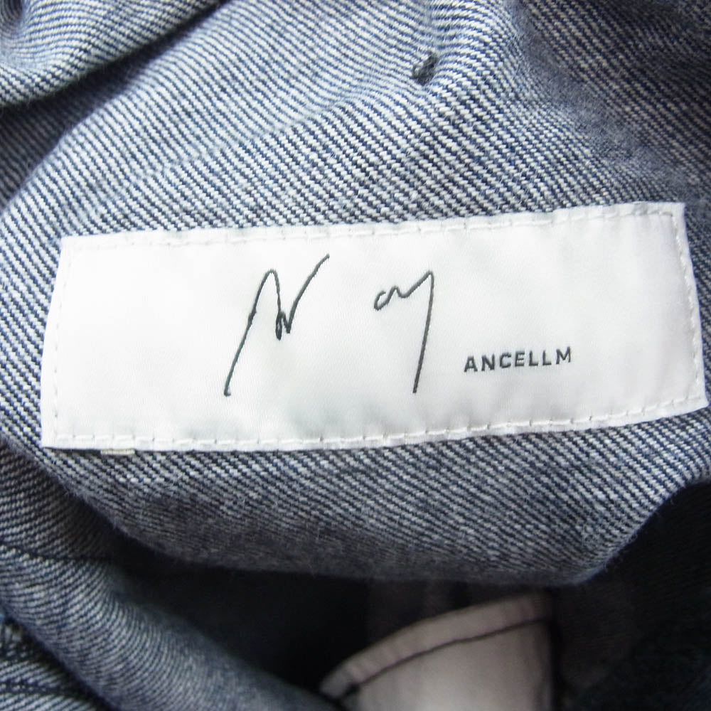 ANCELLM アンセルム ANC-PT05-B DENIM EASY SLACKS デニム イージー スラックスパンツ インディゴブルー系 OS【中古】