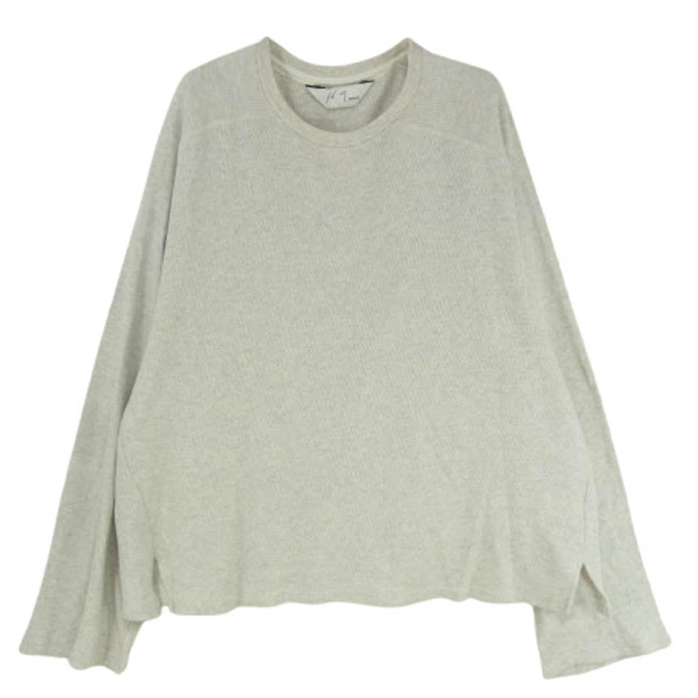 ANCELLM アンセルム ANC-CT48 WAFFLE CREW NECK LS T-SHIRT ワッフル クルーネック 長袖 Tシャツ カットソー ホワイト系 2【中古】
