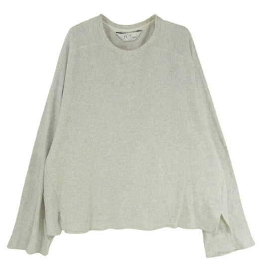 ANCELLM アンセルム ANC-CT48 WAFFLE CREW NECK LS T-SHIRT ワッフル クルーネック 長袖 Tシャツ カットソー ホワイト系 2【中古】