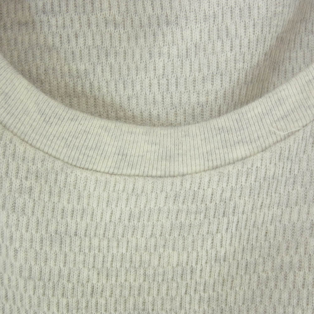 ANCELLM アンセルム ANC-CT48 WAFFLE CREW NECK LS T-SHIRT ワッフル クルーネック 長袖 Tシャツ カットソー ホワイト系 2【中古】