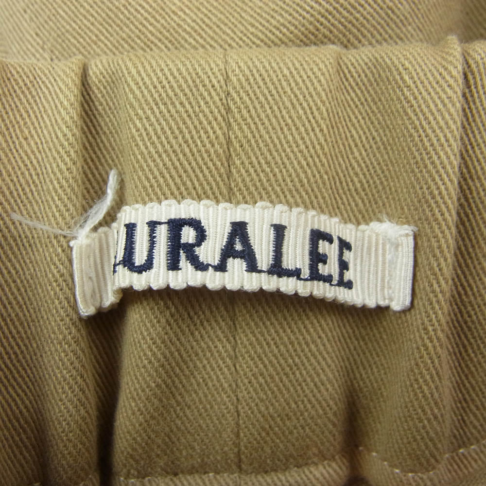 AURALEE オーラリー 23AW A23AP02ZC Washed Heavy Chino Easy ウォッシュド ヘビー チノ イージー パンツ トラウザー ベージュ系 3【中古】
