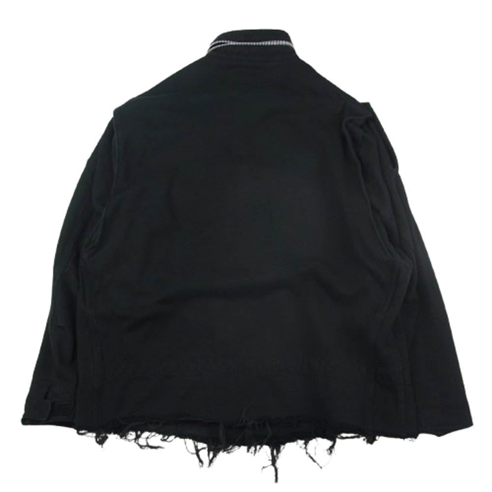 doublet ダブレット 22SS 22SS15BL134 SILK TWILL MILITARY BLOUSON シルクツイル ミリタリー フィールドジャケット ブルゾン ブラック系 S【中古】