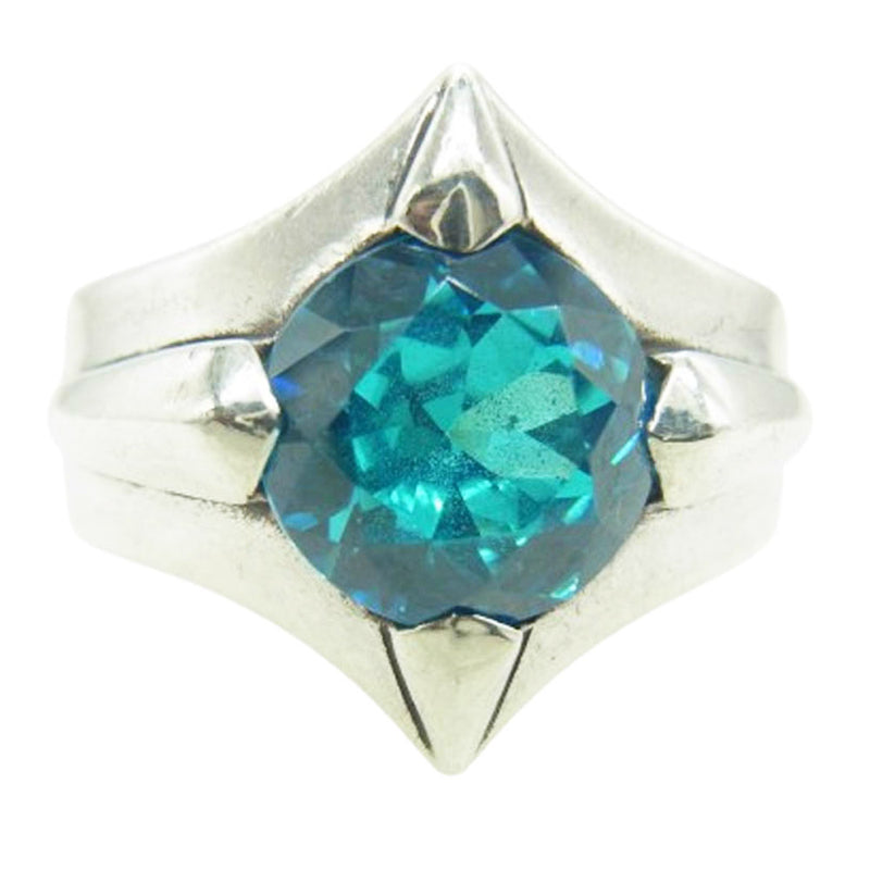 アビシルバーズ HAMSA SHOOTING STAR ハムサ シューティングスター ストーン リング シルバー系 15号【中古】