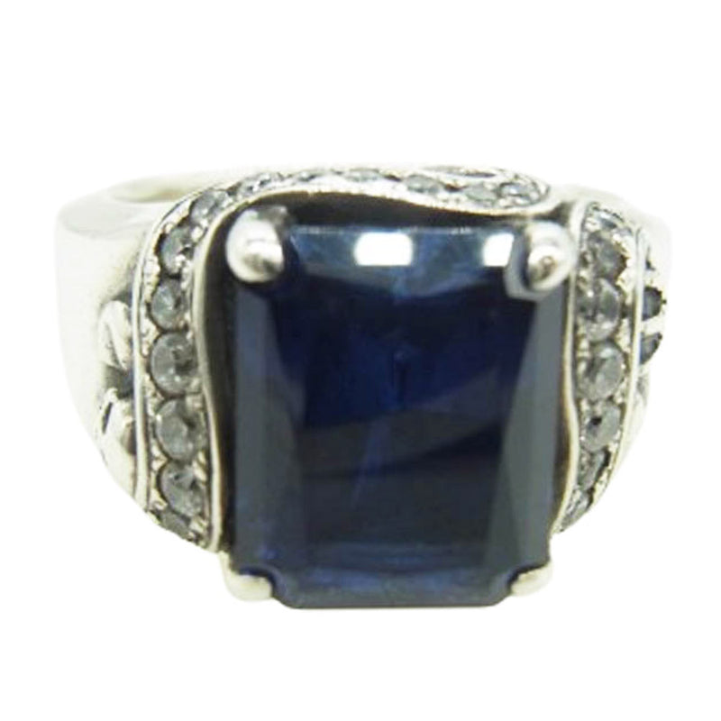 Justin Davis ジャスティンデイビス SRJ553 J×U GLAM ROX グラムロックス クラウン ストーン リング SYNTHEIC SAPPHIRE 12号【中古】