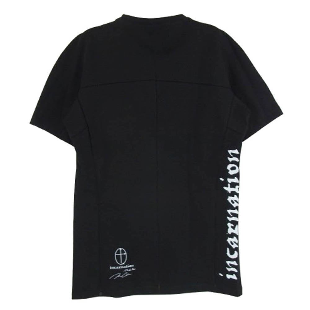 INCARNATION インカネーション 15周年記念 サイドロゴ 半袖カットソー ブラック系 S【美品】【中古】