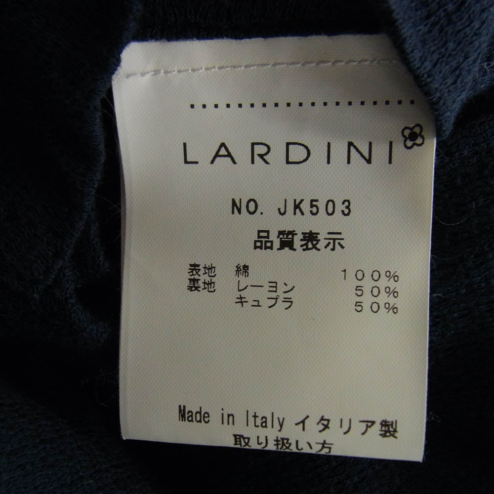 LARDINI ラルディーニ JM903AQ-51 Tessuto Esclusivo ブートニエール付き 段返り2B シングル テーラードジャケット ダークネイビー系 48【中古】